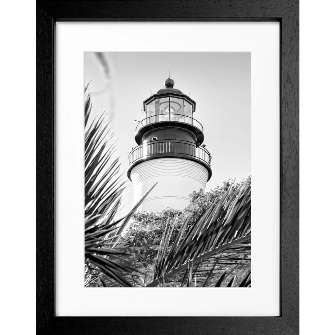 Poster Florida Key West ’Lighthouse’ FL28 - Schwarz 3cm