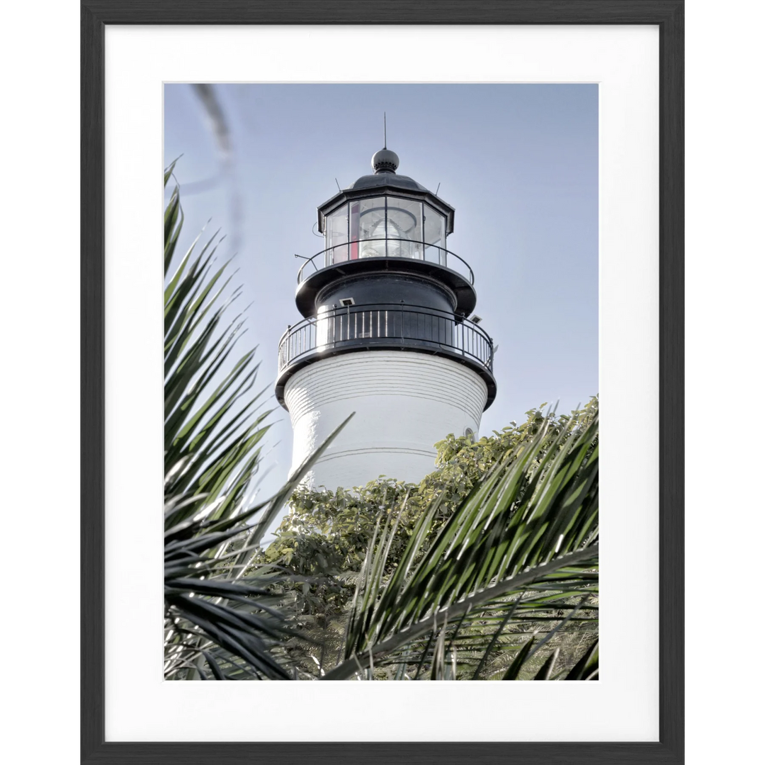 Poster Florida Key West ’Lighthouse’ FL28 - Schwarz