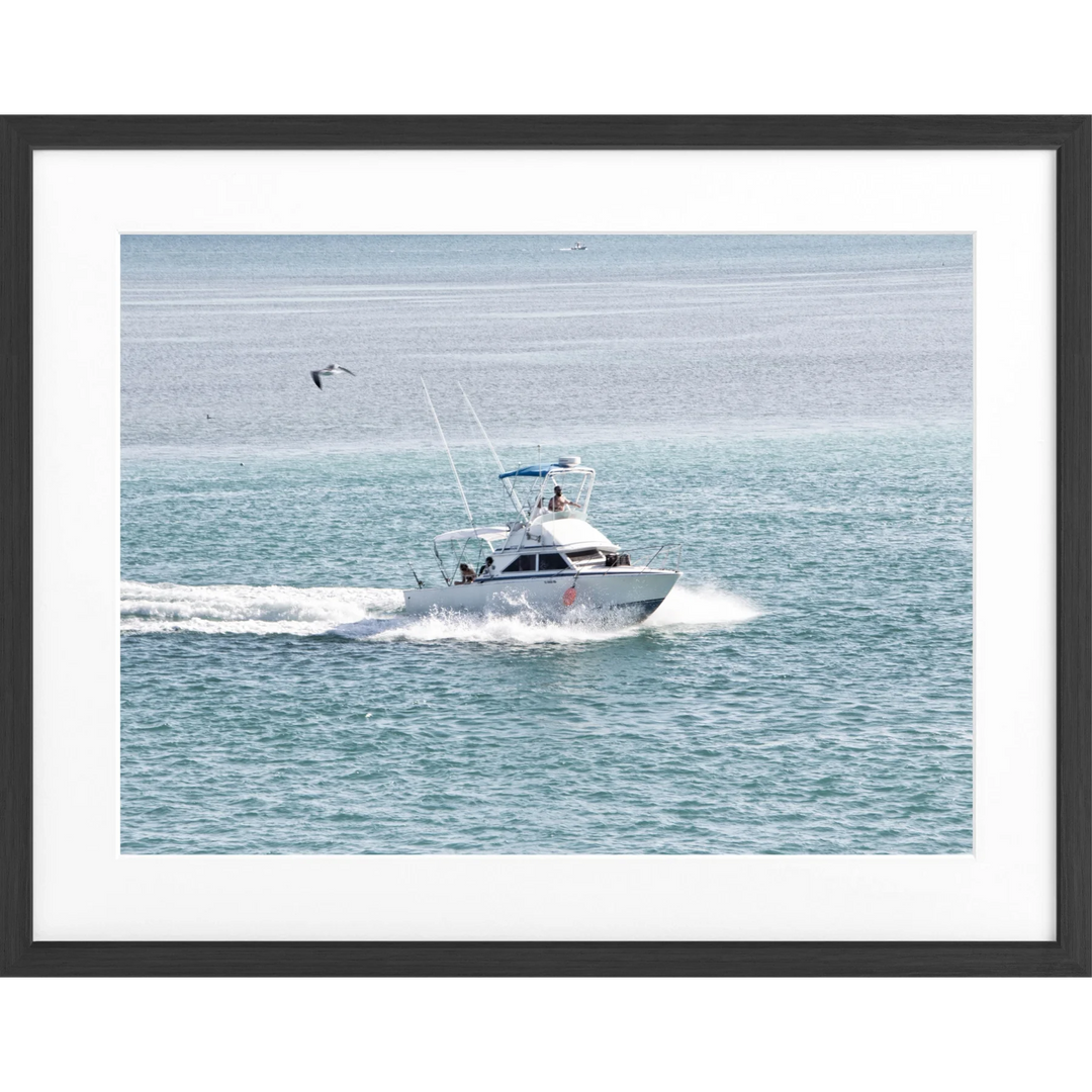Poster Florida Keys ’Boat’ FL03 - Schwarz matt 1.5cm