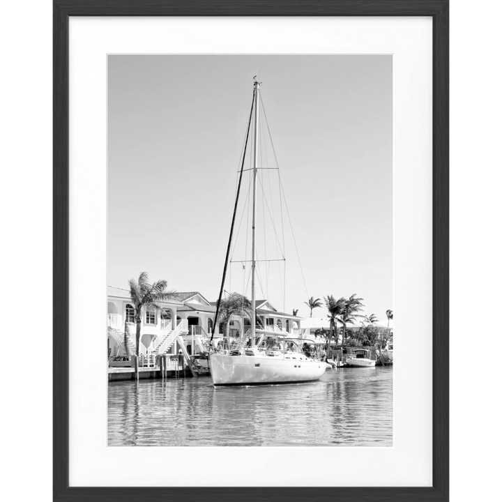 Poster Florida Keys ’Boat’ FL35 - Schwarz matt 1.5cm