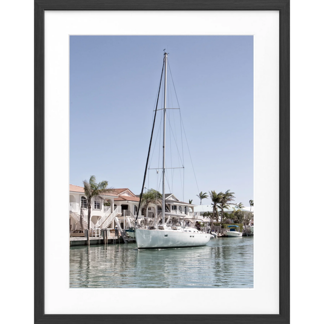 Poster Florida Keys ’Boat’ FL35 - Schwarz matt 1.5cm
