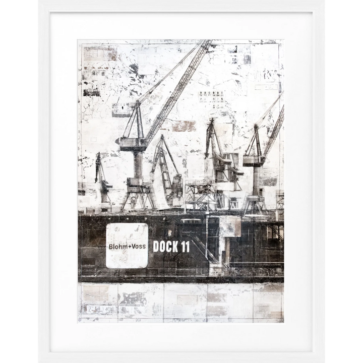 Poster Hamburg Dock 11 GM77 - Weiss 1.5cm / S (25cm x 31cm)