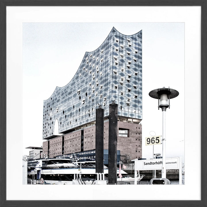 Poster Hamburg ’Elbphilharmonie’ HH46B - Schwarz matt