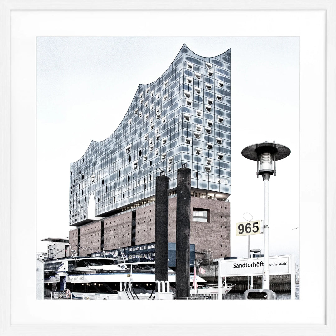 Poster Hamburg ’Elbphilharmonie’ HH46B - Weiss 1.5cm