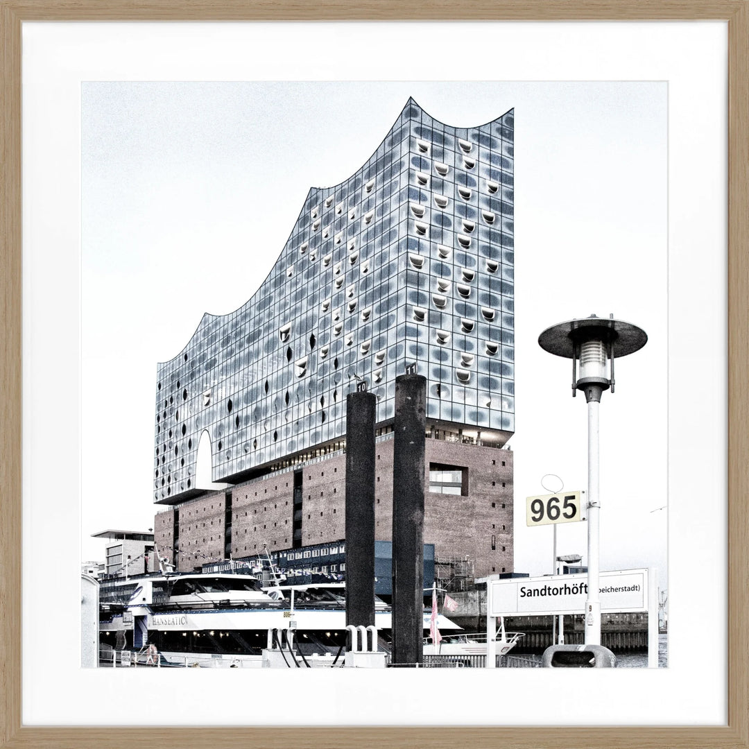 Poster Hamburg ’Elbphilharmonie’ HH46B - Eiche Furnier