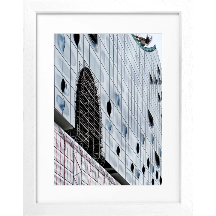 Cosman-Interior Rahmenfarbe: weiss matt / Grösse: S (25cm x 31cm) / Motiv: farbe Poster Hamburg "Elphi" HH46A