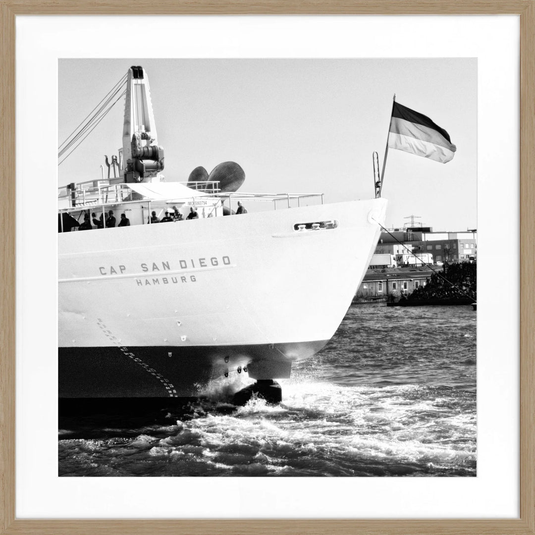 Poster Hamburg Hafen ’Cap San Diego’ HH10 - Eiche