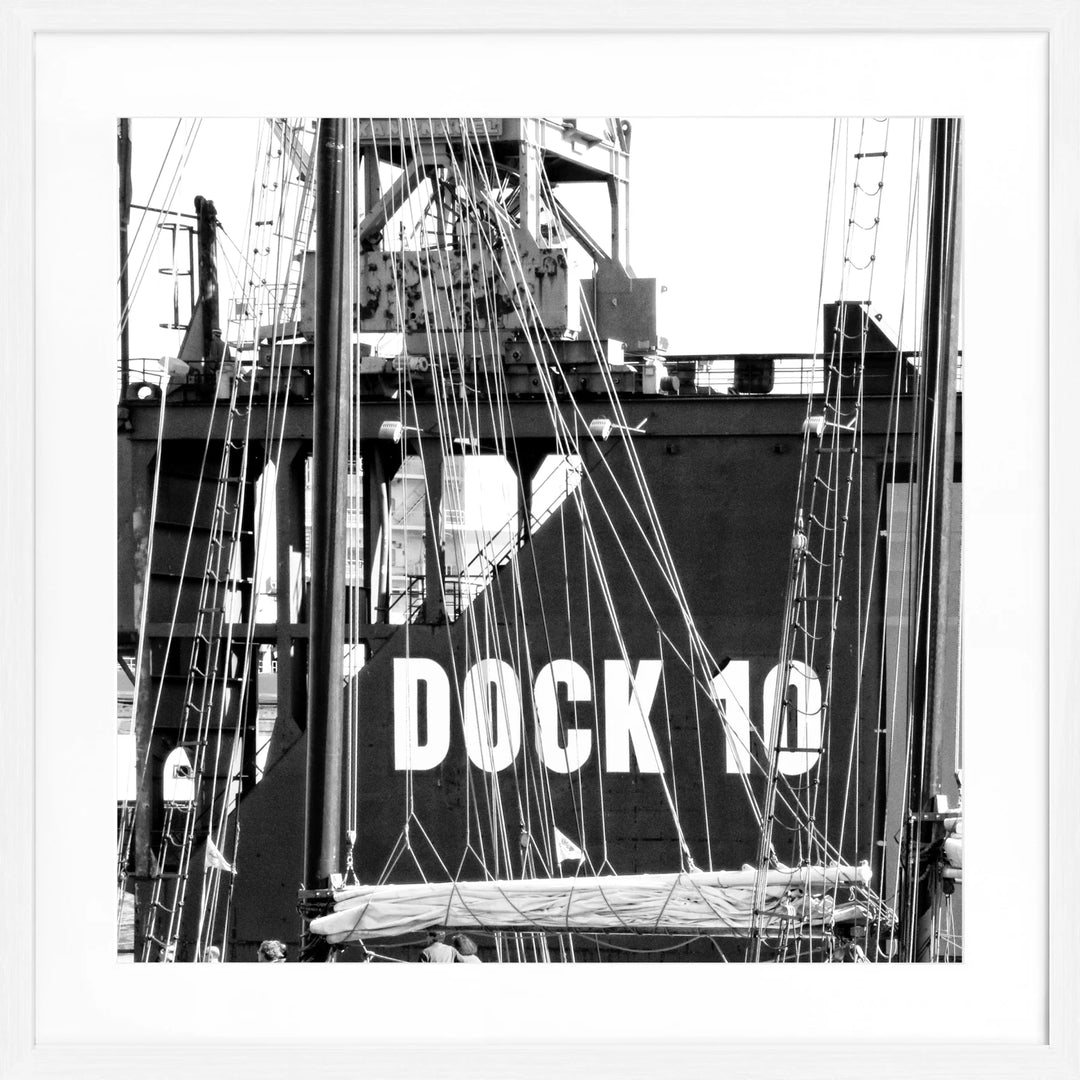Poster Hamburg Hafen ’Dock 10’ HH11 - Weiss 1.5cm