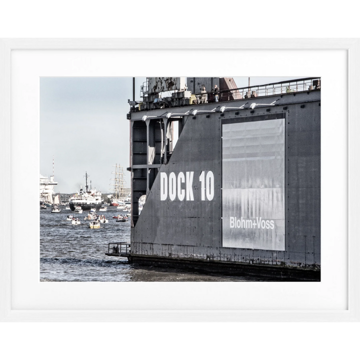 Poster Hamburg Hafen ’Dock 10’ HH27 - Weiss 1.5cm / S