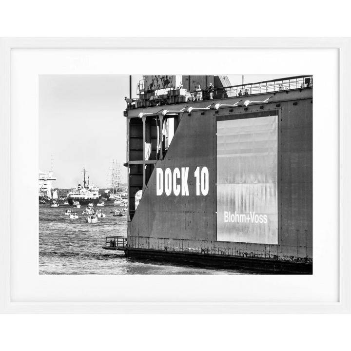 Poster Hamburg Hafen ’Dock 10’ HH27 - Weiss 1.5cm / S