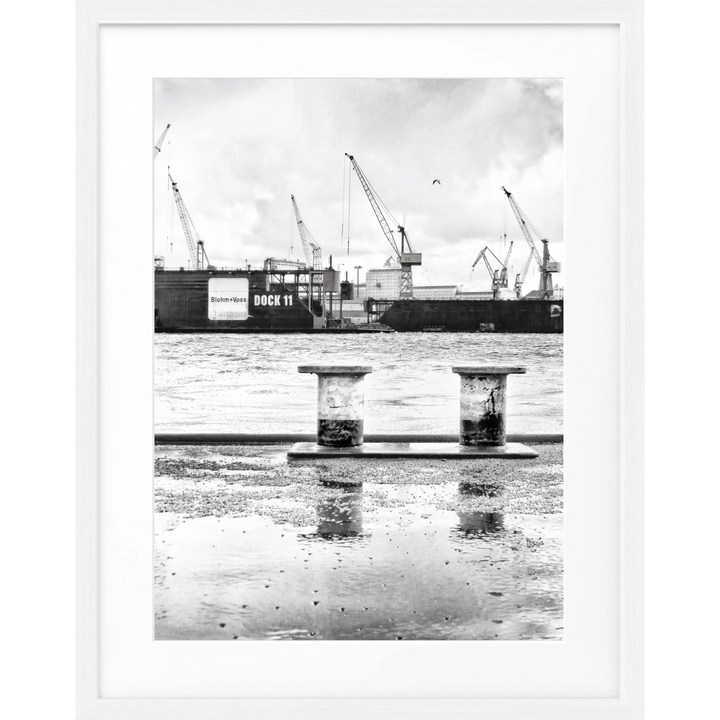 Poster Hamburg Hafen ’Dock 11’ HH05K - Weiss 1.5cm / S