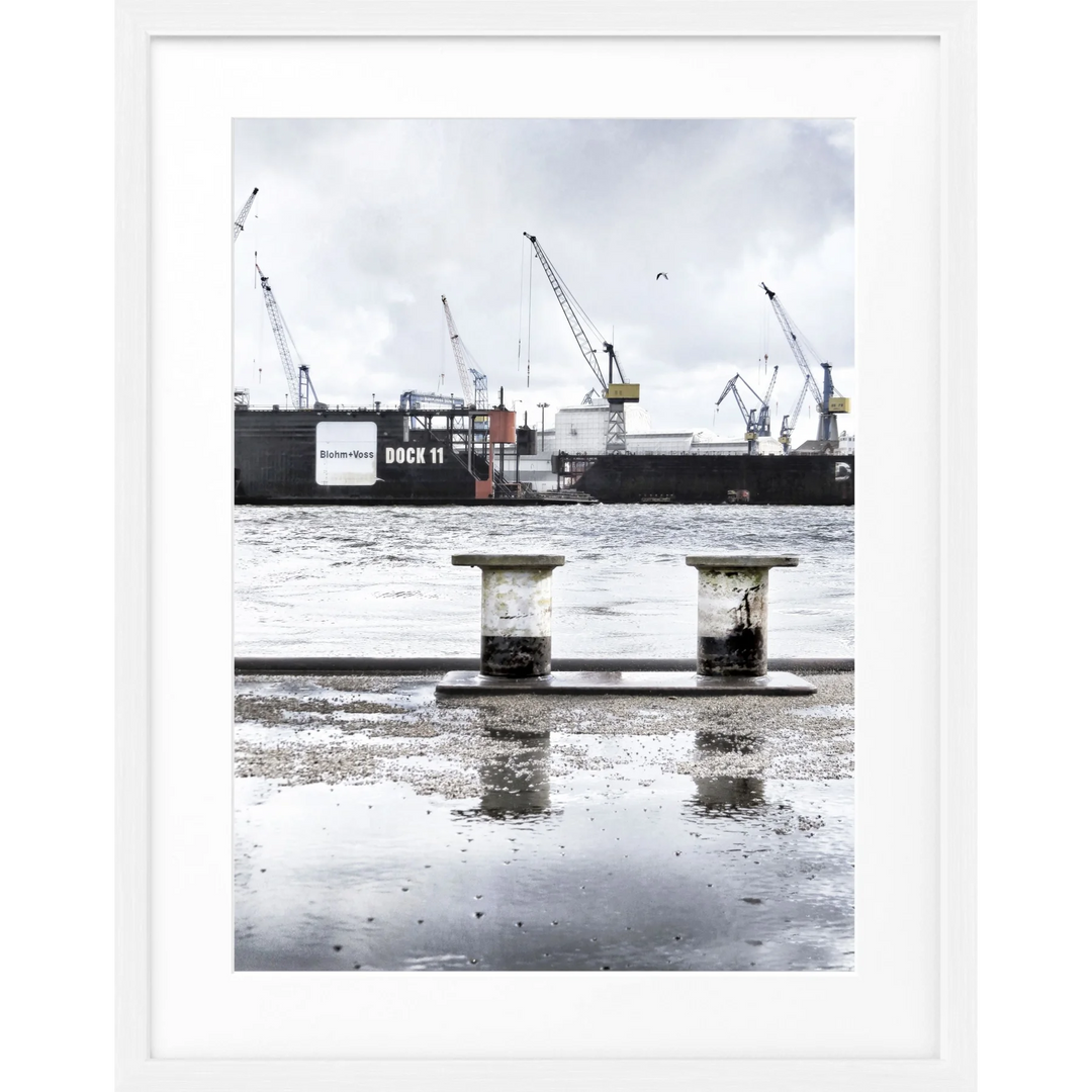 Poster Hamburg Hafen ’Dock 11’ HH05K - Weiss 1.5cm / S