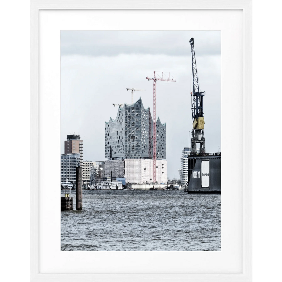 Poster Hamburg Hafen ’Elphi’ HH05G - Weiss 1.5cm / S