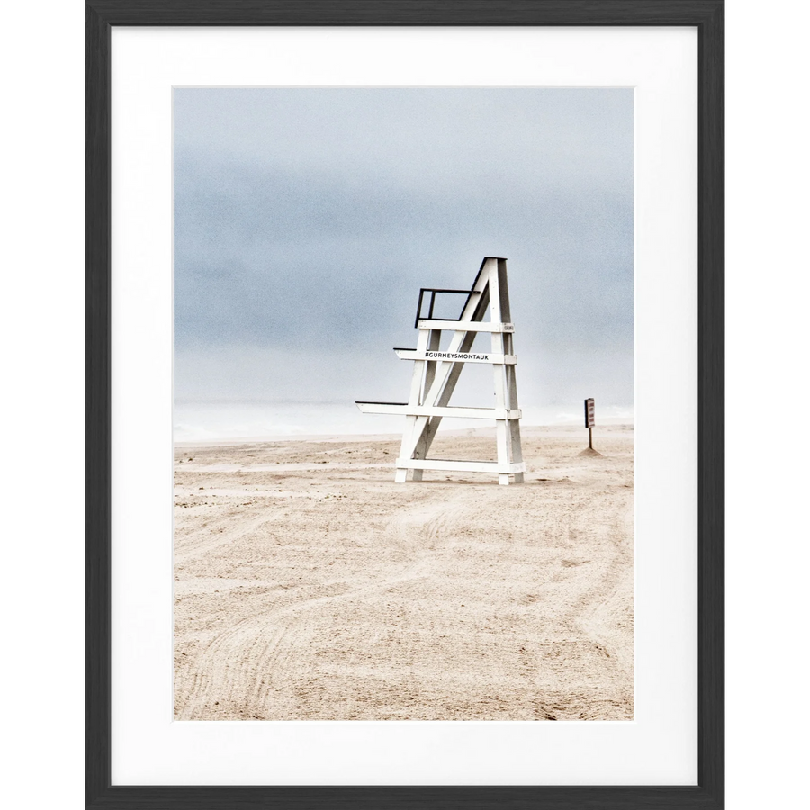Poster Hamptons Long Island ’Beach’ HM27 - Schwarz matt