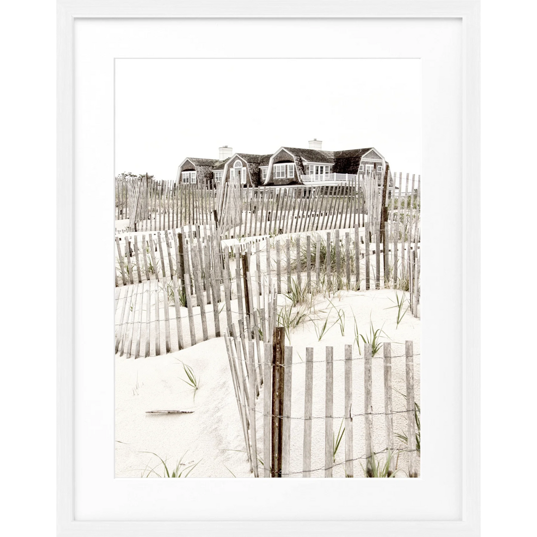 Poster Hamptons Long Island ’Beach House’ HM15 - Weiss