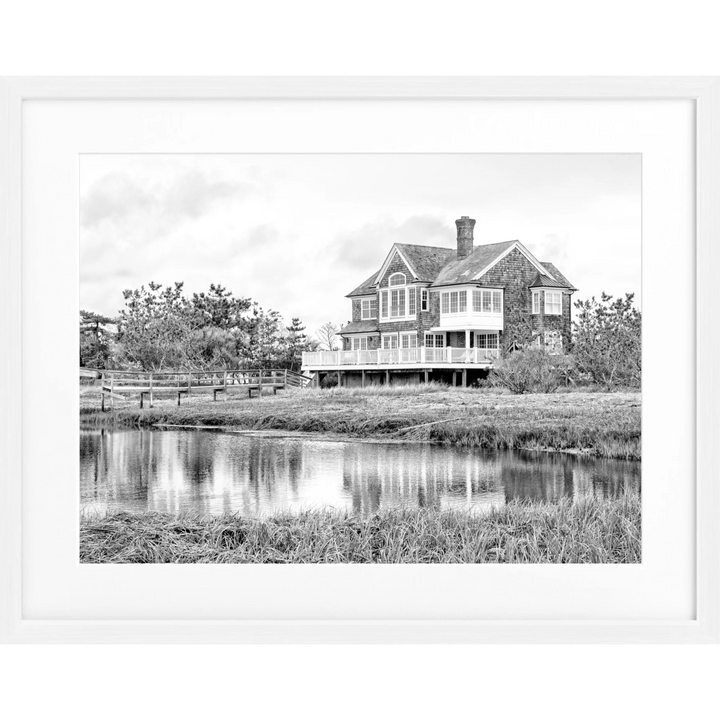 Poster Hamptons Long Island ’Beach House’ HM19 - Weiss