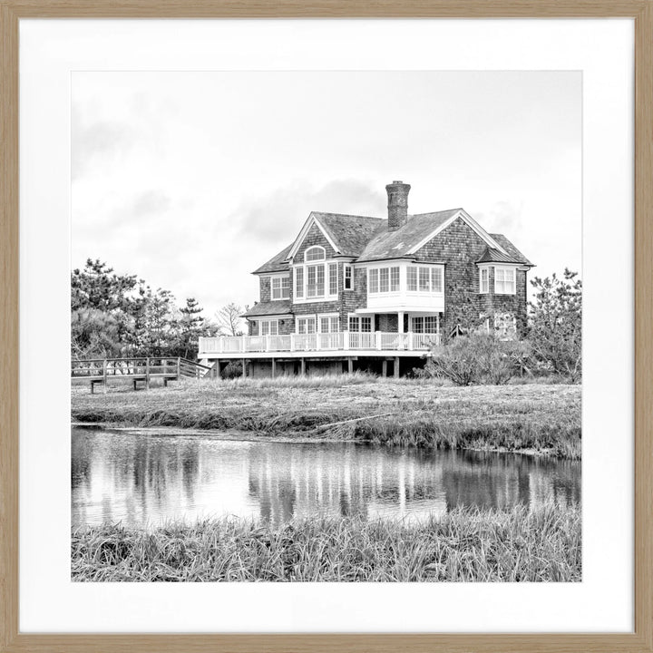 Poster Hamptons Long Island ’Beach House’ HM19Q - Eiche