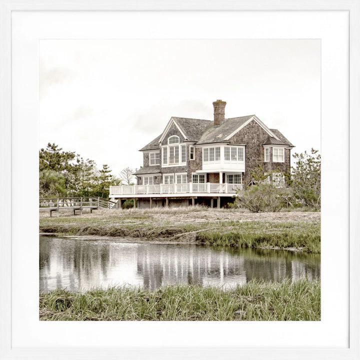 Poster Hamptons Long Island ’Beach House’ HM19Q - Weiss