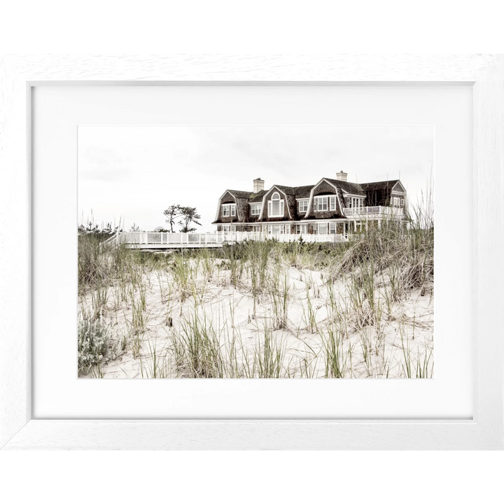 Poster Hamptons Long Island ’Beach House’ HM28 - Weiss