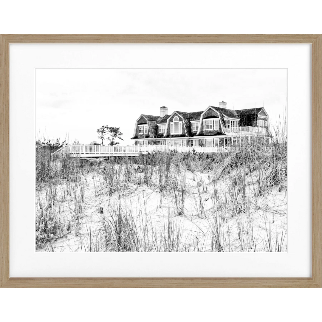 Poster Hamptons Long Island ’Beach House’ HM28 - Eiche