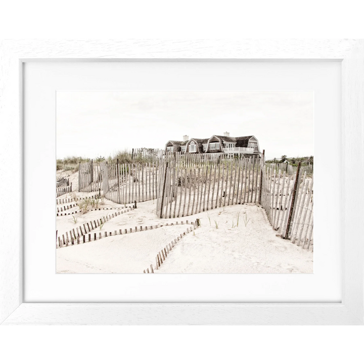 Poster Hamptons Long Island ’Beach House’ HM32 - Weiss