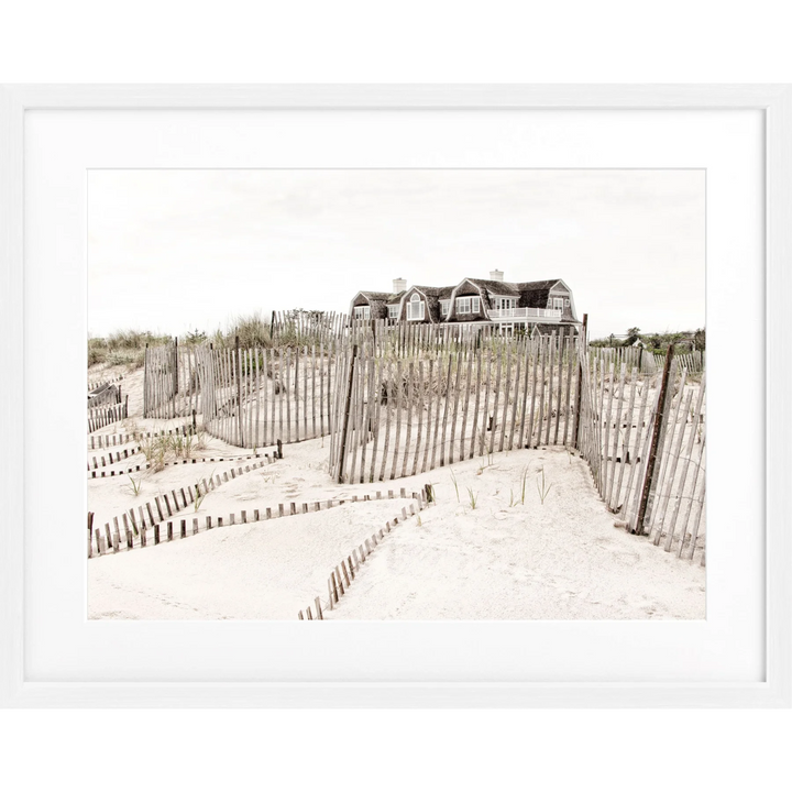 Poster Hamptons Long Island ’Beach House’ HM32 - Weiss