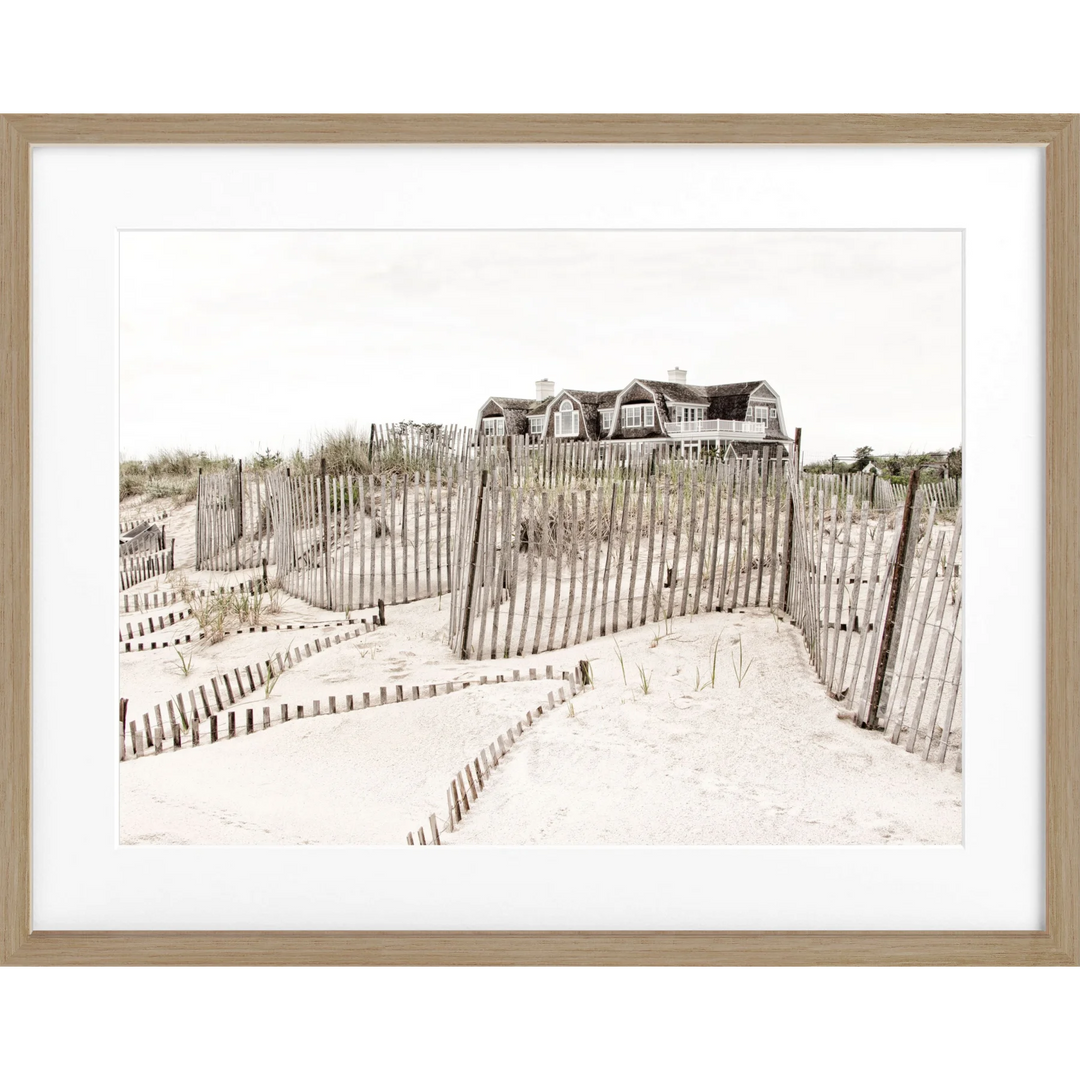 Poster Hamptons Long Island ’Beach House’ HM32 - Eiche
