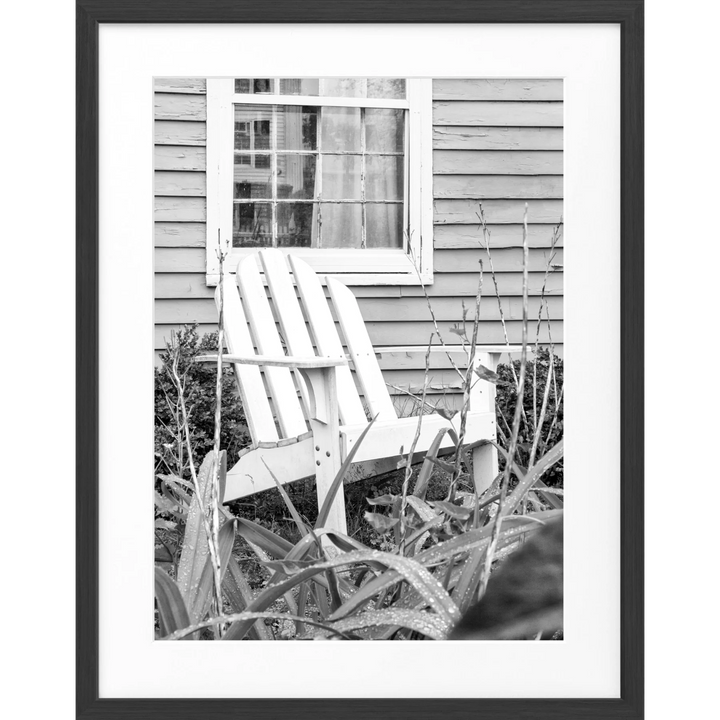 Poster Hamptons Long Island ’Deckchair’ HM14 - Schwarz