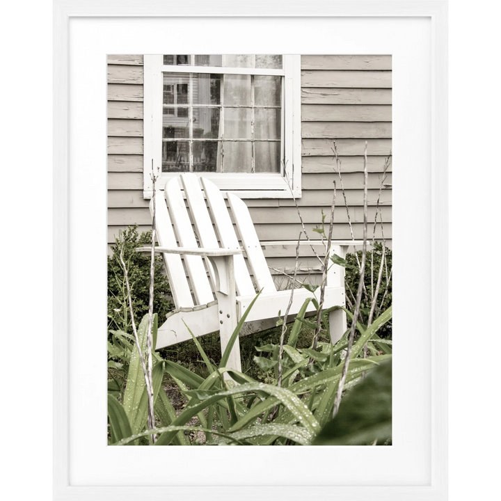 Poster Hamptons Long Island ’Deckchair’ HM14 - Weiss