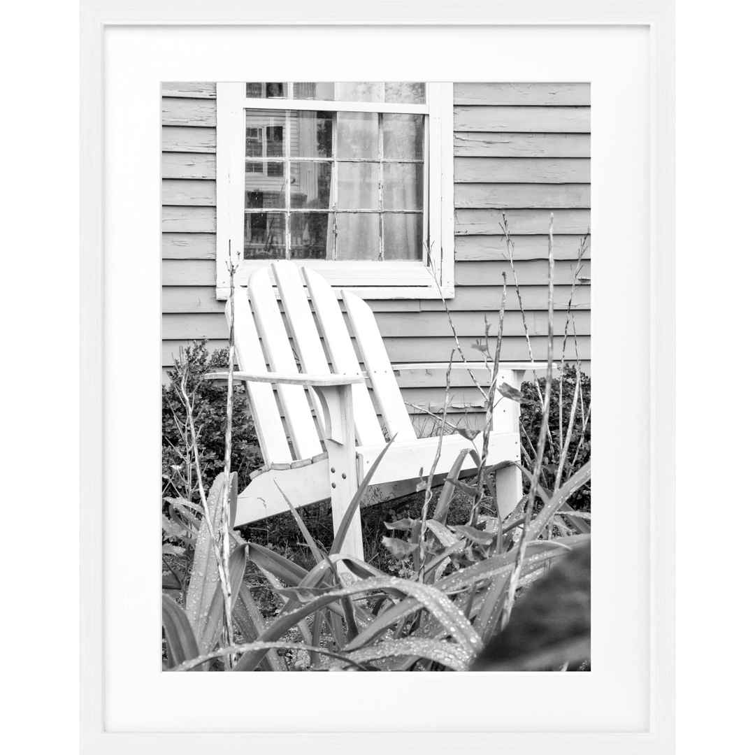 Poster Hamptons Long Island ’Deckchair’ HM14 - Weiss