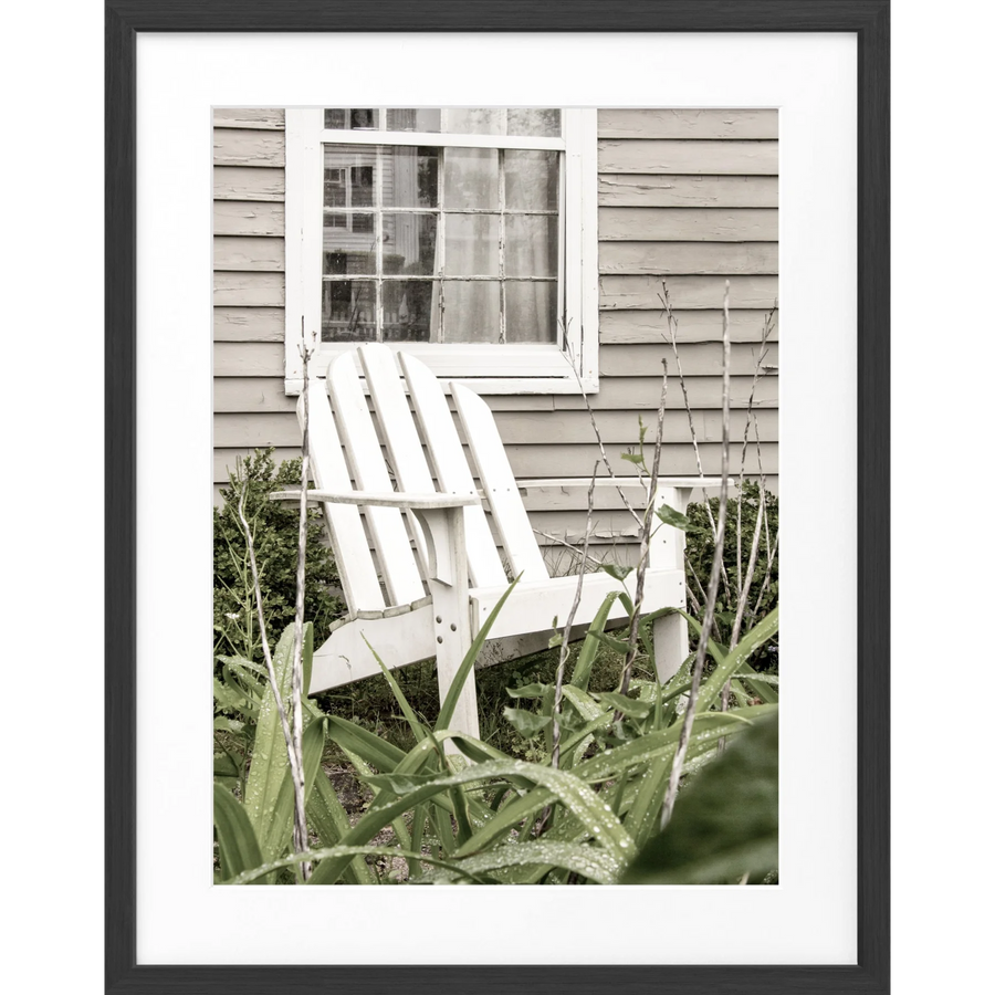 Poster Hamptons Long Island ’Deckchair’ HM14 - Schwarz