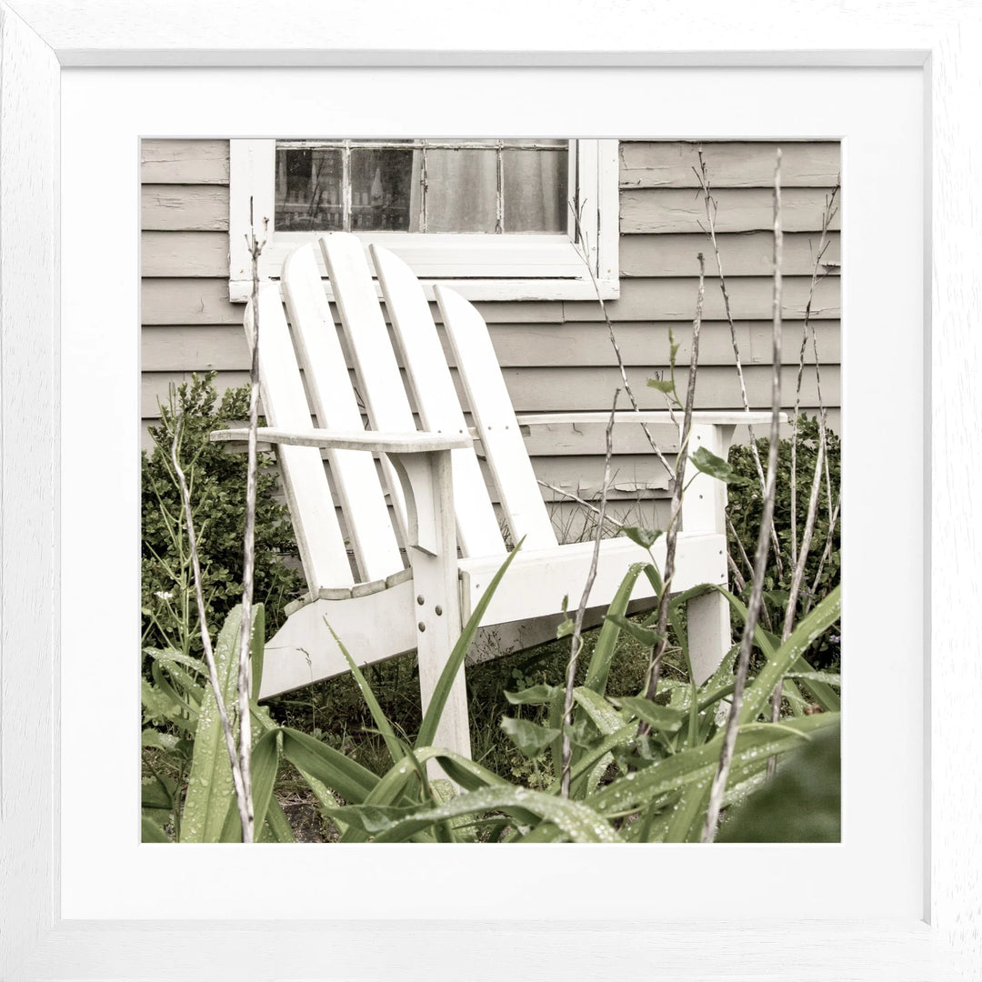 Poster Hamptons Long Island ’Deckchair’ HM14Q - Weiss