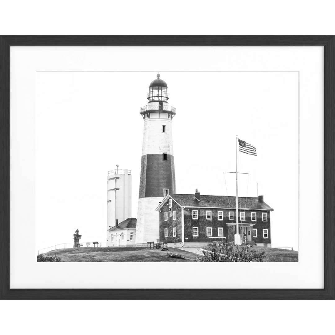 Poster Hamptons Montauk ’Lighthouse’ HM23 - Schwarz