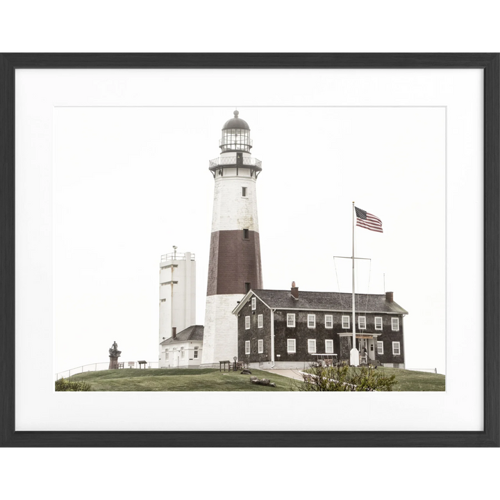 Poster Hamptons Montauk ’Lighthouse’ HM23 - Schwarz