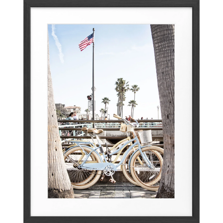 Poster Kalifornien ’Beach Bike’ K187 - Schwarz matt