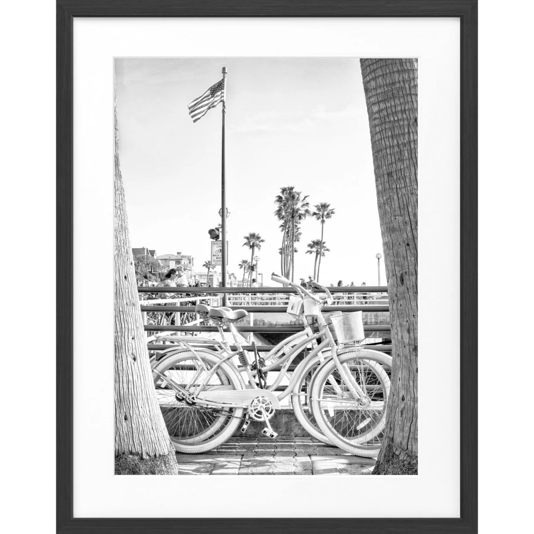 Poster Kalifornien ’Beach Bike’ K187 - Schwarz matt