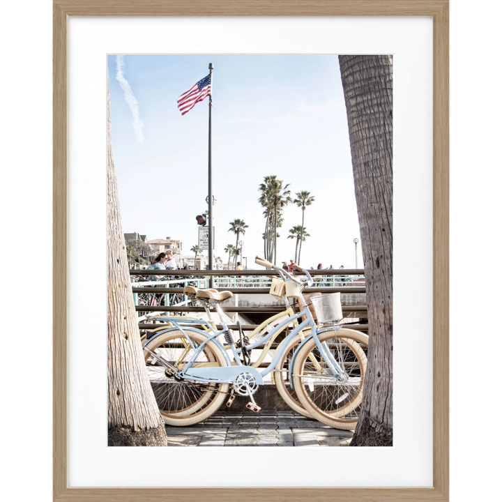Poster Kalifornien ’Beach Bike’ K187 - Eiche Furnier