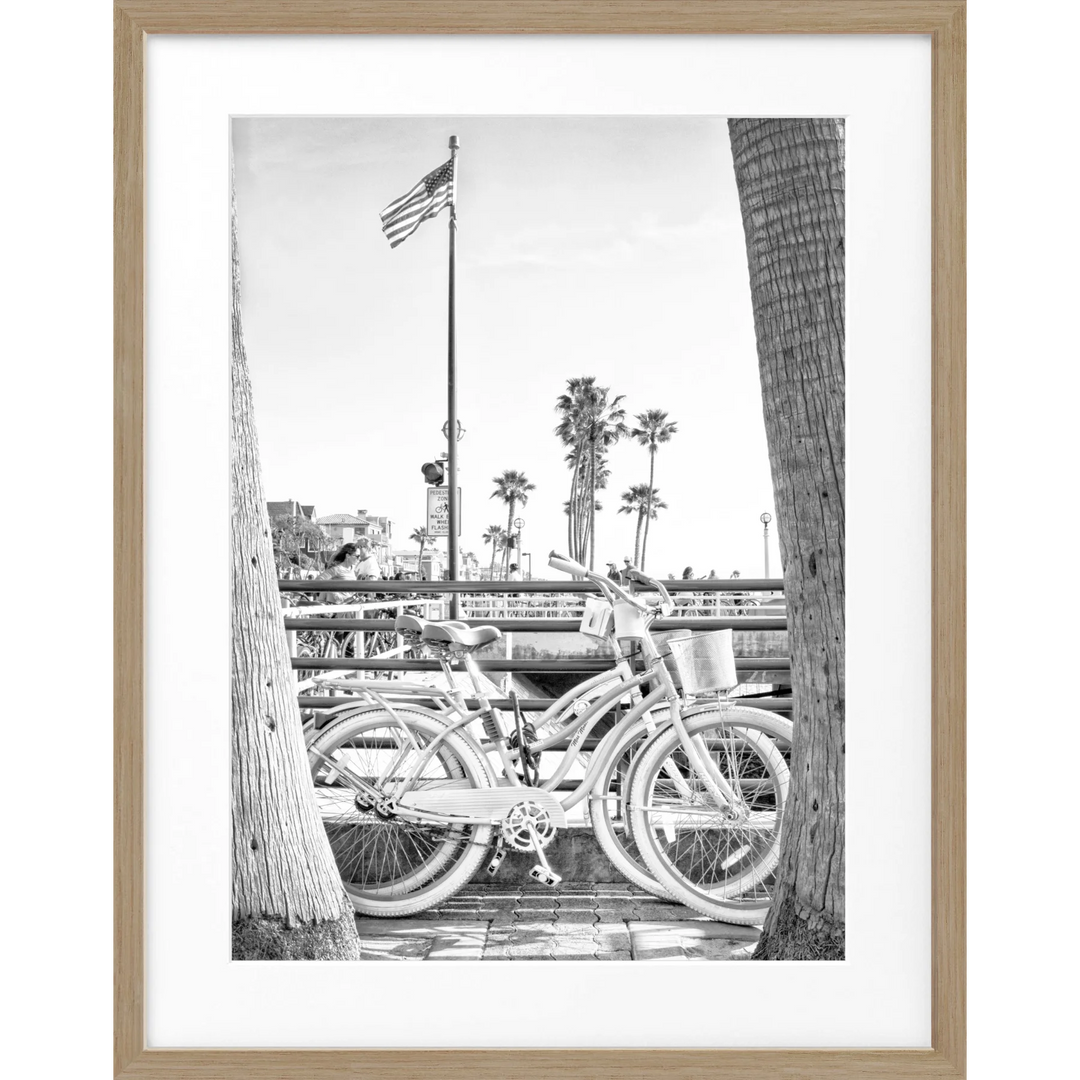 Poster Kalifornien ’Beach Bike’ K187 - Eiche Furnier