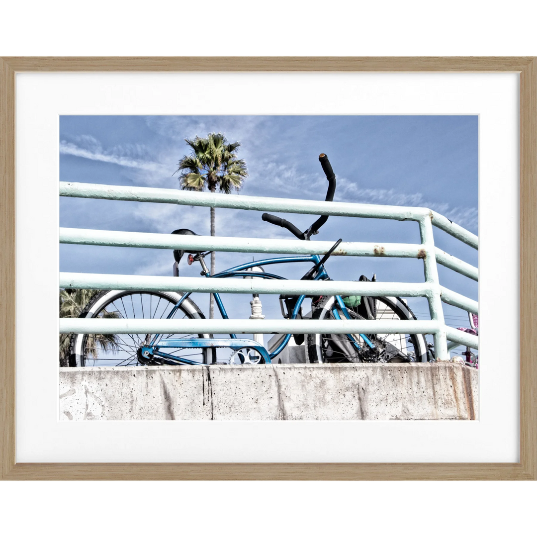 Poster Kalifornien ’Beach Bike’ K188 - Eiche Furnier