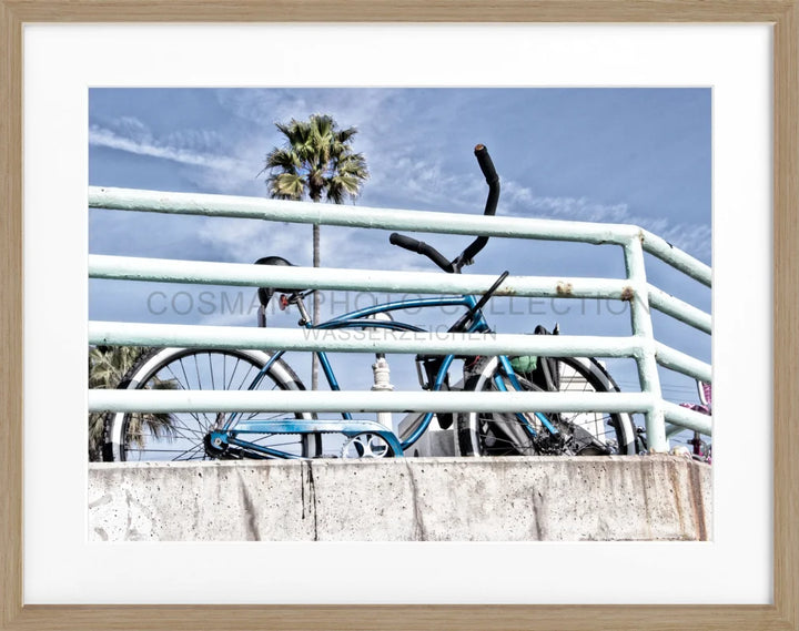 Poster Kalifornien ’Beach Bike’ K188 - Eiche Furnier