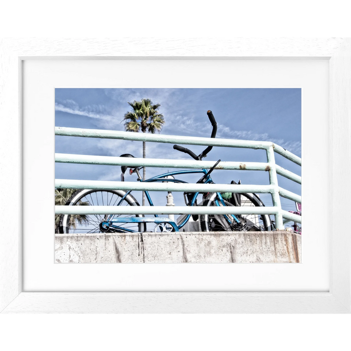 Poster Kalifornien ’Beach Bike’ K188 - Weiss 3cm