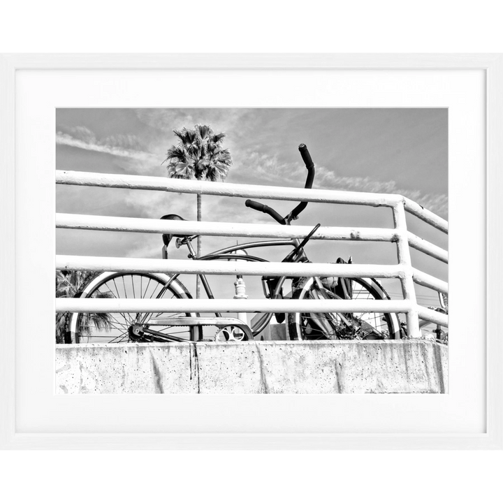 Poster Kalifornien ’Beach Bike’ K188 - Weiss 1.5cm