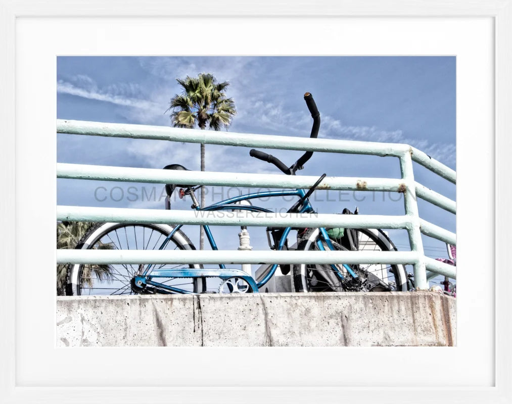 Poster Kalifornien ’Beach Bike’ K188 - Weiss 1.5cm