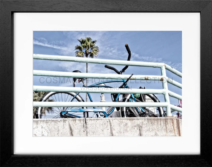 Poster Kalifornien ’Beach Bike’ K188 - Schwarz 3cm