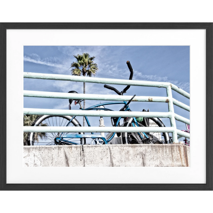 Poster Kalifornien ’Beach Bike’ K188 - Schwarz matt
