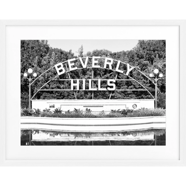 Poster Kalifornien Beverly Hills HW09 - Weiss 1.5cm / S