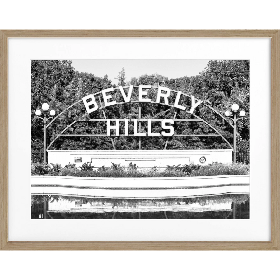 Poster Kalifornien Beverly Hills HW09 - Eiche Furnier 1.5cm