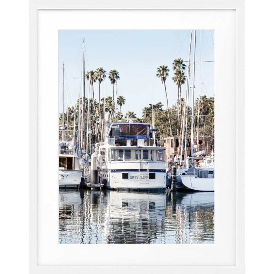 Poster Kalifornien ’Boat’ K33 - Weiss 1.5cm / S (25cm x