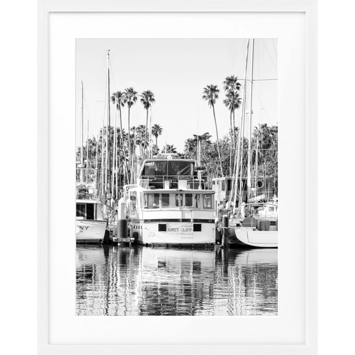 Poster Kalifornien ’Boat’ K33 - Weiss 1.5cm / S (25cm x