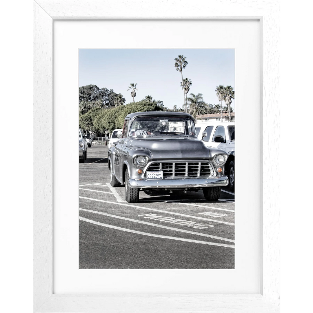 Poster Kalifornien ’Classic Car’ K31 - Weiss 3cm
